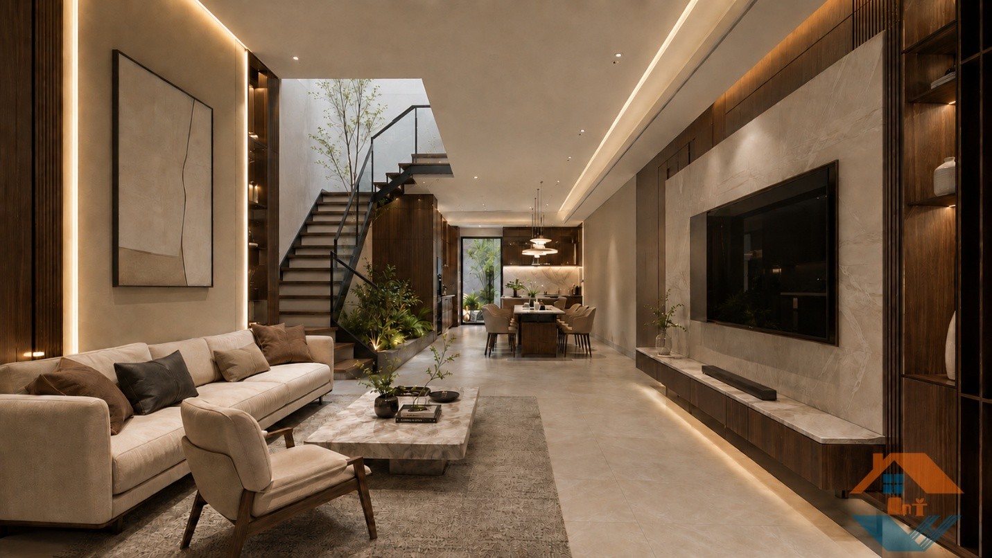 Nội Thất Biệt Thự Liền Kề: Giải Pháp Sang Trọng, Tiện Nghi Và Bền Vững